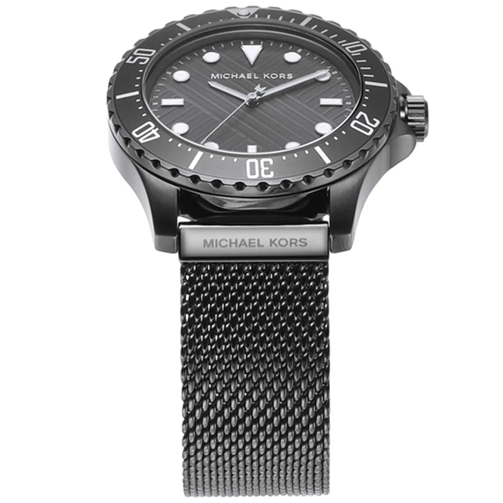 Michael Kors Everest MK9093 42mm Men's Quartz Watch – Grey Textured & Grey Stainless Steel Mesh Bracelet