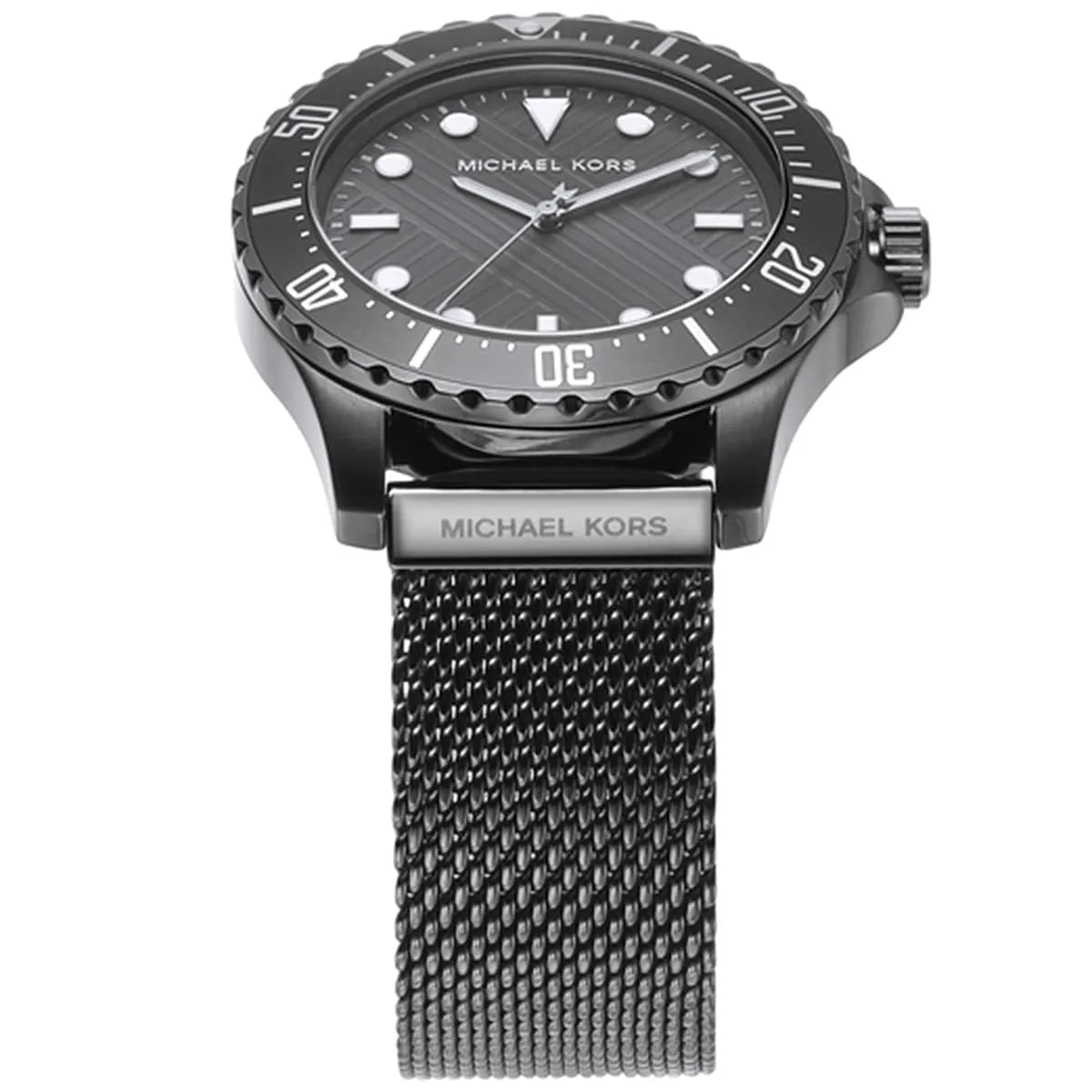 Michael Kors Everest MK9093 42mm Men's Quartz Watch – Grey Textured & Grey Stainless Steel Mesh Bracelet