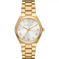 Michael Kors Lennox MK7391 37mm Women's Quartz Watch – White with Gold Stainless Steel Bracelet