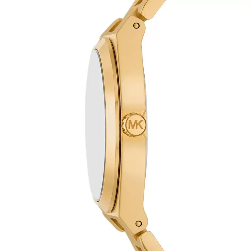 Michael Kors Lennox MK7391 37mm Women's Quartz Watch – White with Gold Stainless Steel Bracelet