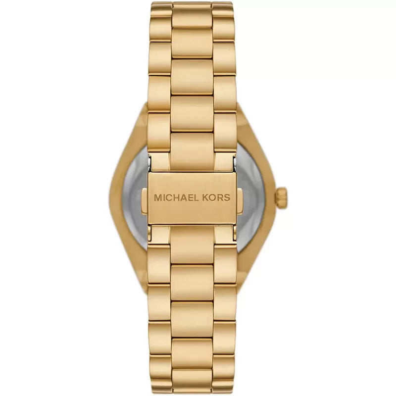 Michael Kors Lennox MK7391 37mm Women's Quartz Watch – White with Gold Stainless Steel Bracelet
