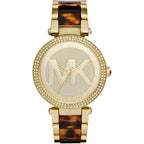 Michael Kors Parker MK6109 39mm Women's Quartz Watch – Gold with Gold Genuine Leather Strap