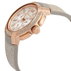 Michael Kors Sidney MK6949 38mm Women's Chronograph Watch – Pavé Rose Gold with Rose Gold Rubber Strap