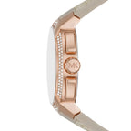Michael Kors Sidney MK6949 38mm Women's Chronograph Watch – Pavé Rose Gold with Rose Gold Rubber Strap