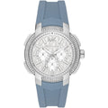 Michael Kors Sidney MK7220 38mm Women's Quartz Watch – Pavé Blue with Blue Rubber Strap
