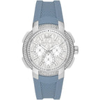Michael Kors Sidney MK7220 38mm Women's Quartz Watch – Pavé Blue with Blue Rubber Strap