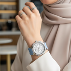 Michael Kors Sidney MK7220 38mm Women's Quartz Watch – Pavé Blue with Blue Rubber Strap