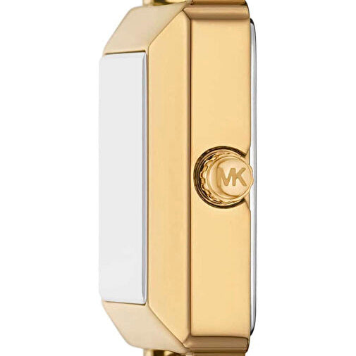 Michael Kors Emery MK1218 Women's Quartz Watch – Sunray Gold with Gold Genuine Leather Strap