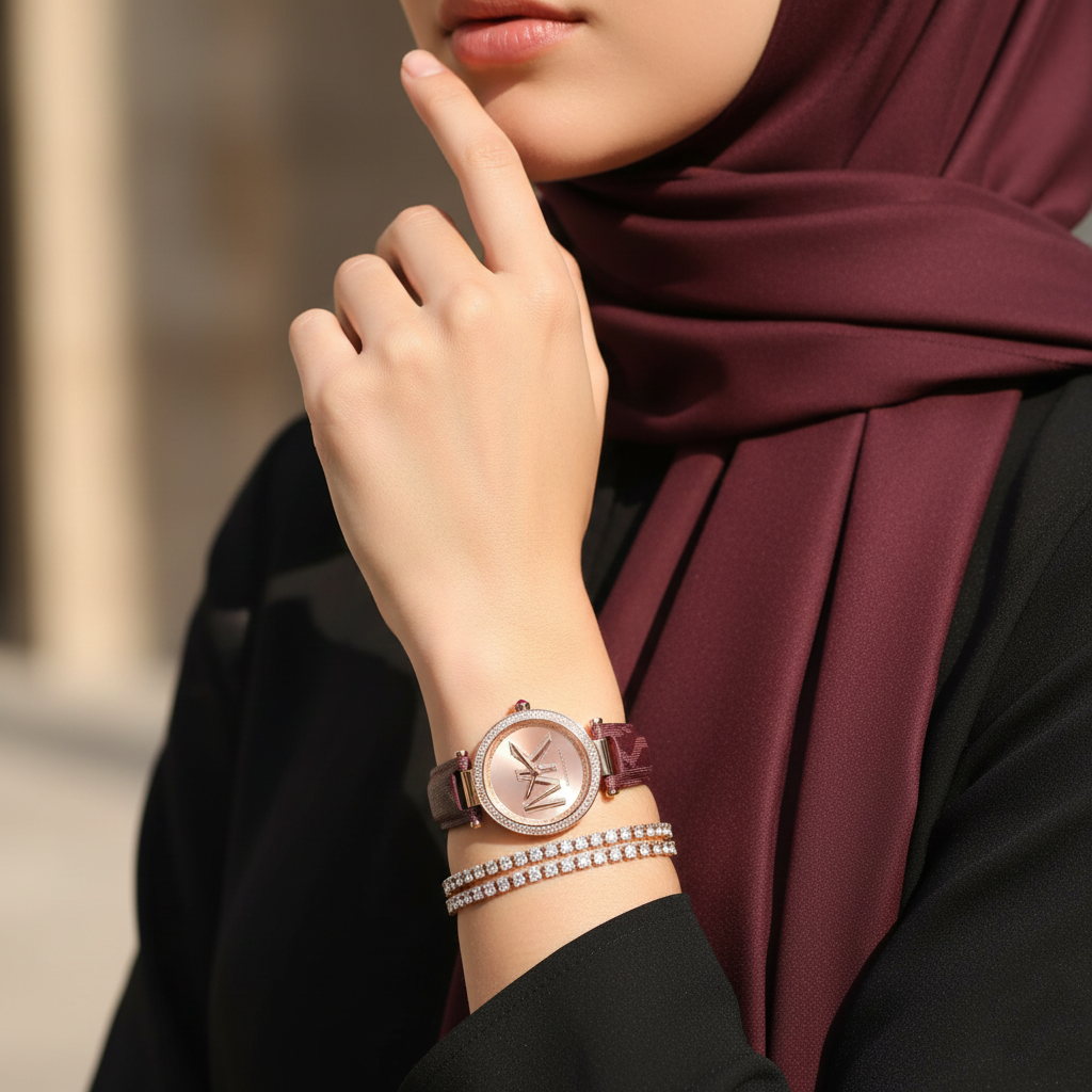 Michael Kors Parker MK2974 39mm Women's Quartz Watch – Pavé Rose Gold with Rose Gold Genuine Leather Strap