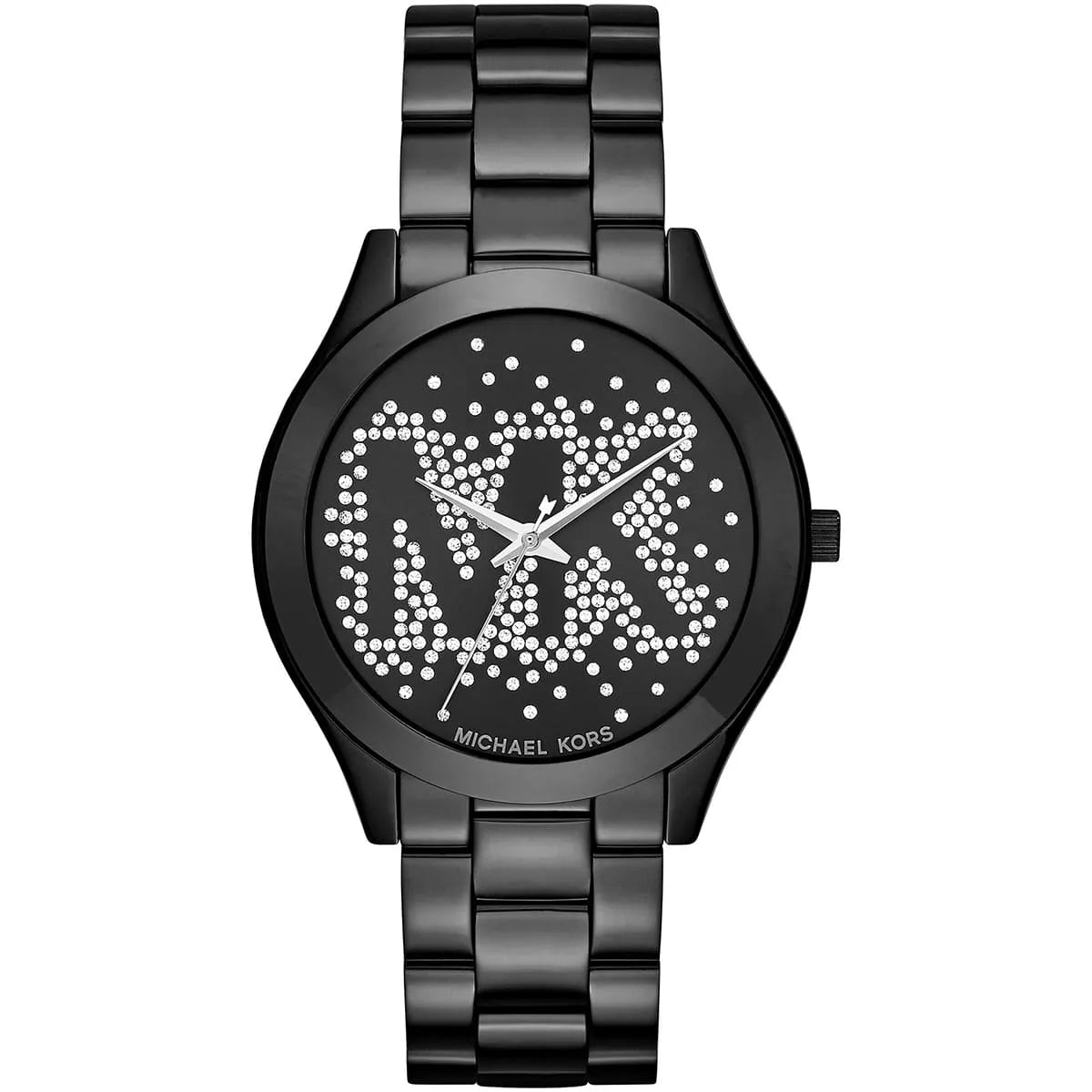Michael Kors Runway MK3589 38mm Women's Quartz Watch – Black with Silver Stainless Steel Bracelet