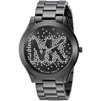 Michael Kors Runway MK3589 38mm Women's Quartz Watch – Black with Silver Stainless Steel Bracelet