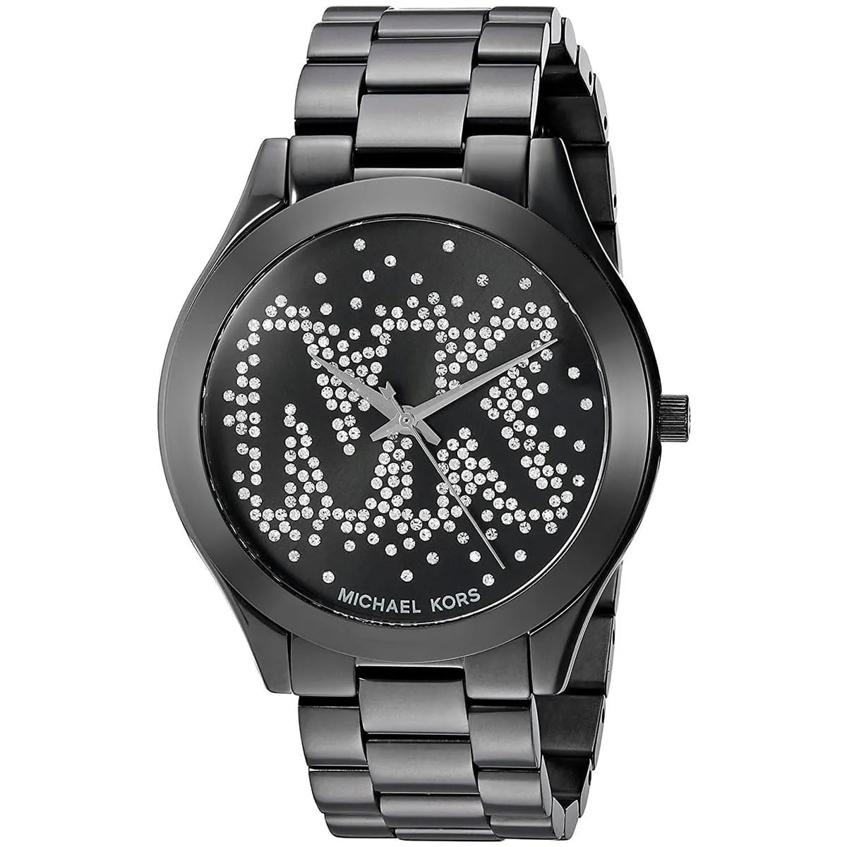 Michael Kors Runway MK3589 38mm Women's Quartz Watch – Black with Silver Stainless Steel Bracelet
