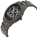 Michael Kors Runway MK3589 38mm Women's Quartz Watch – Black with Silver Stainless Steel Bracelet