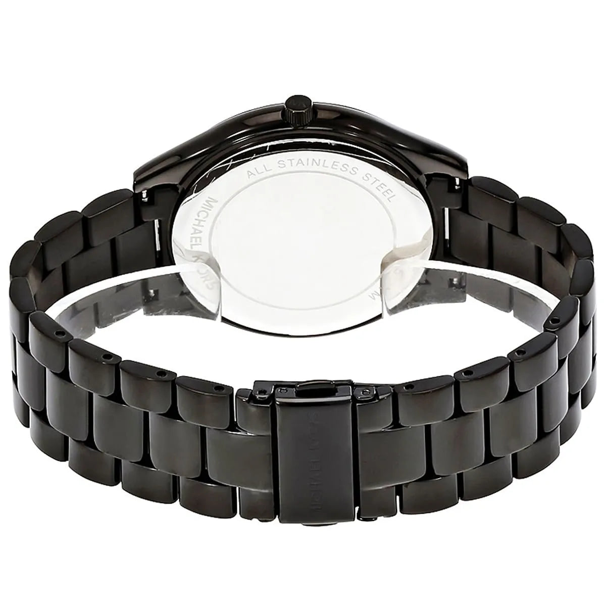 Michael Kors Runway MK3589 38mm Women's Quartz Watch – Black with Silver Stainless Steel Bracelet
