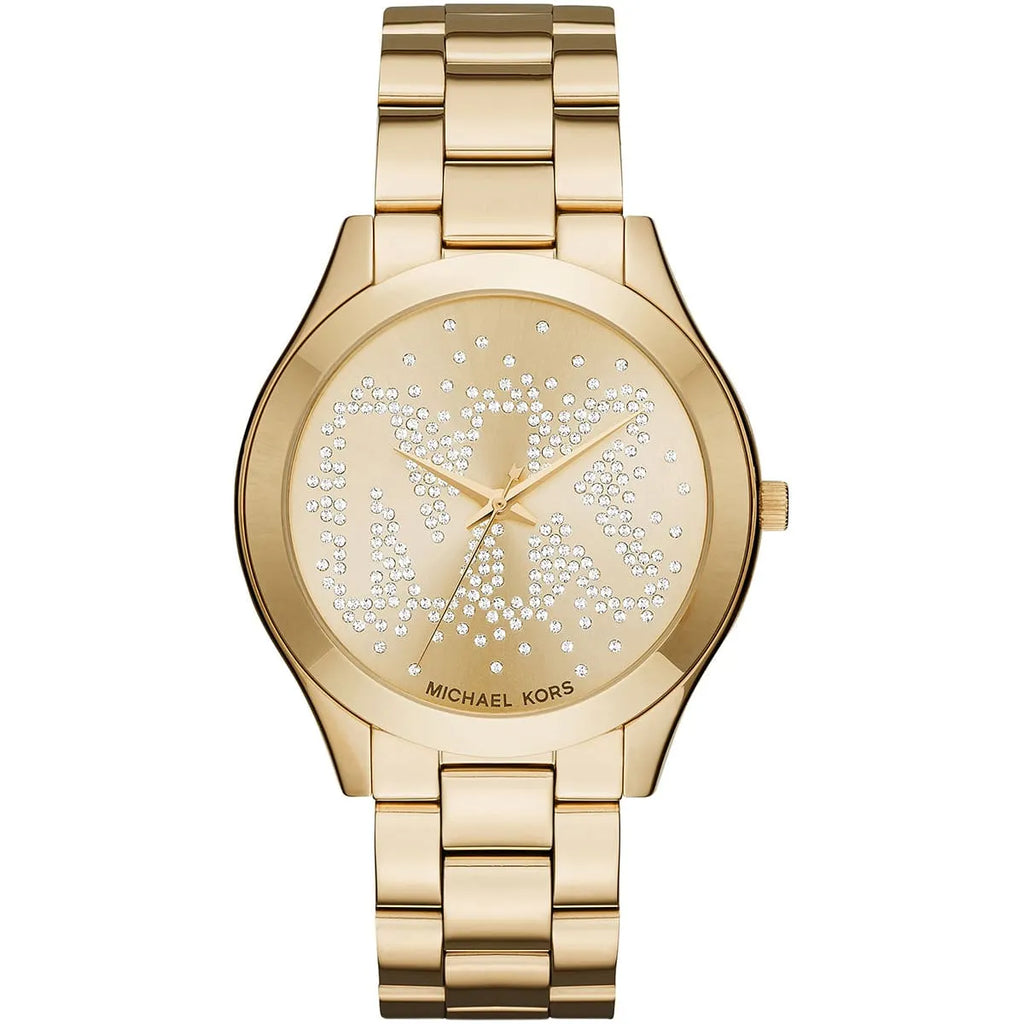 Michael Kors Runway MK3590 38mm Women's Quartz Watch – Gold with Gold Stainless Steel Bracelet