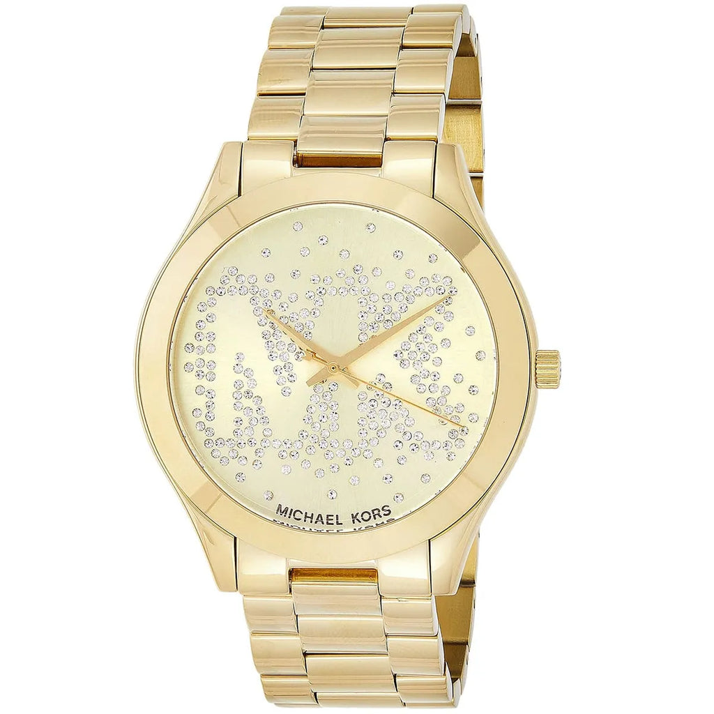 Michael Kors Runway MK3590 38mm Women's Quartz Watch – Gold with Gold Stainless Steel Bracelet