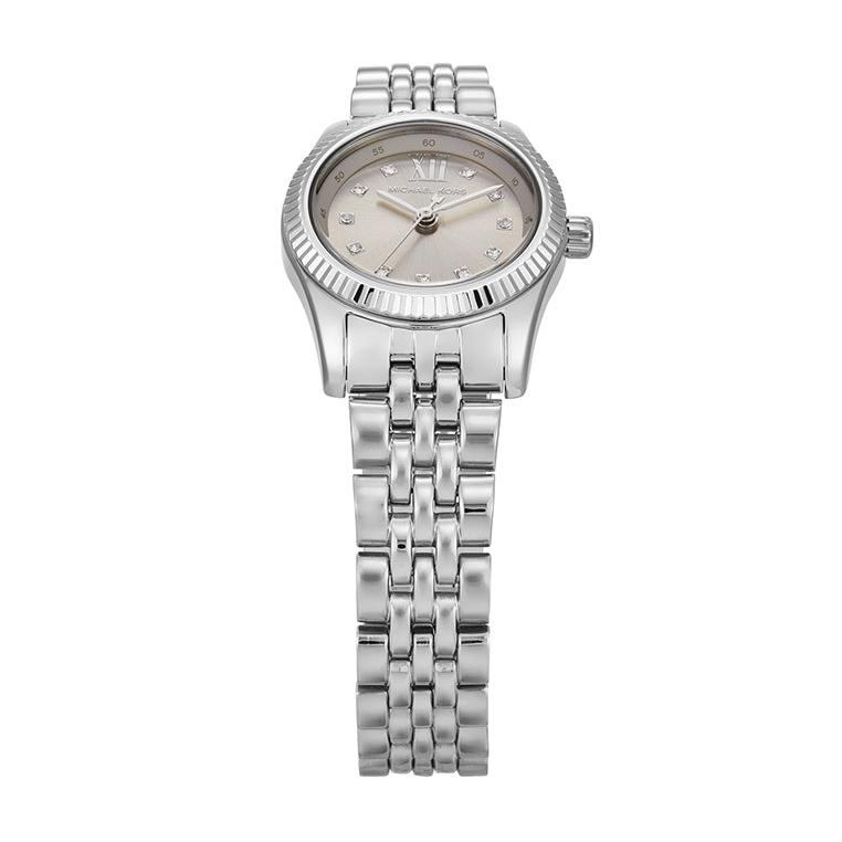 Michael Kors Lennox MK4843 30mm Women's Quartz Watch – Sunray Silver with Silver Stainless Steel Bracelet