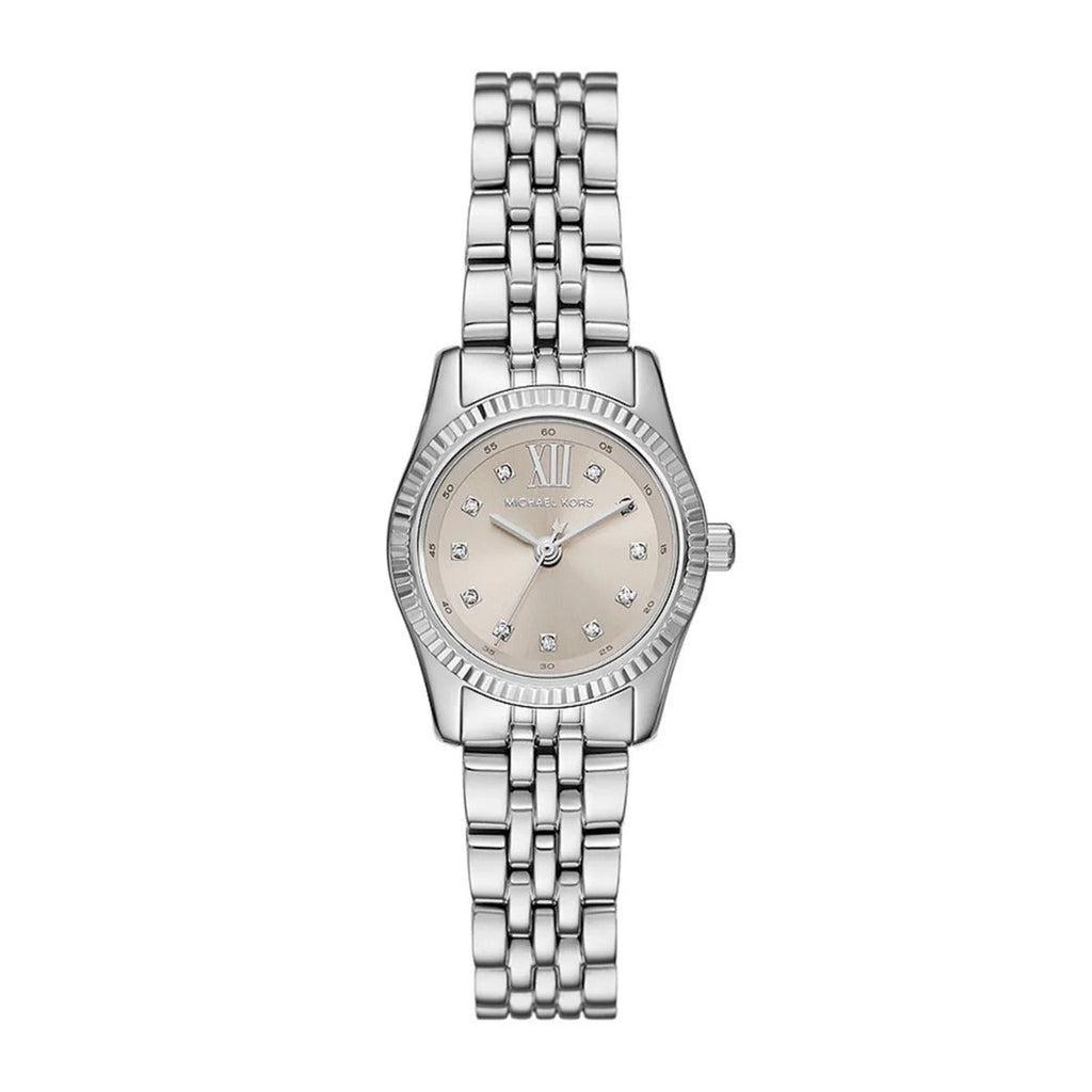 Michael Kors Lennox MK4843 30mm Women's Quartz Watch – Sunray Silver with Silver Stainless Steel Bracelet