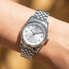 Michael Kors Lennox MK4843 30mm Women's Quartz Watch – Sunray Silver with Silver Stainless Steel Bracelet