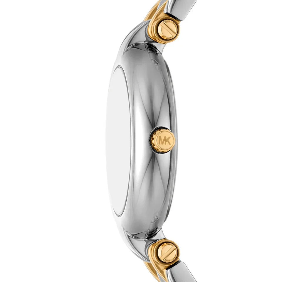 Michael Kors Lennox MK4895 33mm Women's Quartz Watch – Mother Of Pearl with Two-Tone Stainless Steel Bracelet