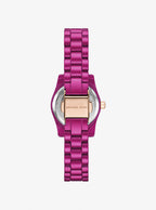 Michael Kors Petite Lexington MK4915LE Women's Quartz Watch – Sunray Fuchsia with Fuchsia Stainless Steel Bracelet