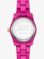 Michael Kors Petite Lexington MK4915LE Women's Quartz Watch – Sunray Fuchsia with Fuchsia Stainless Steel Bracelet