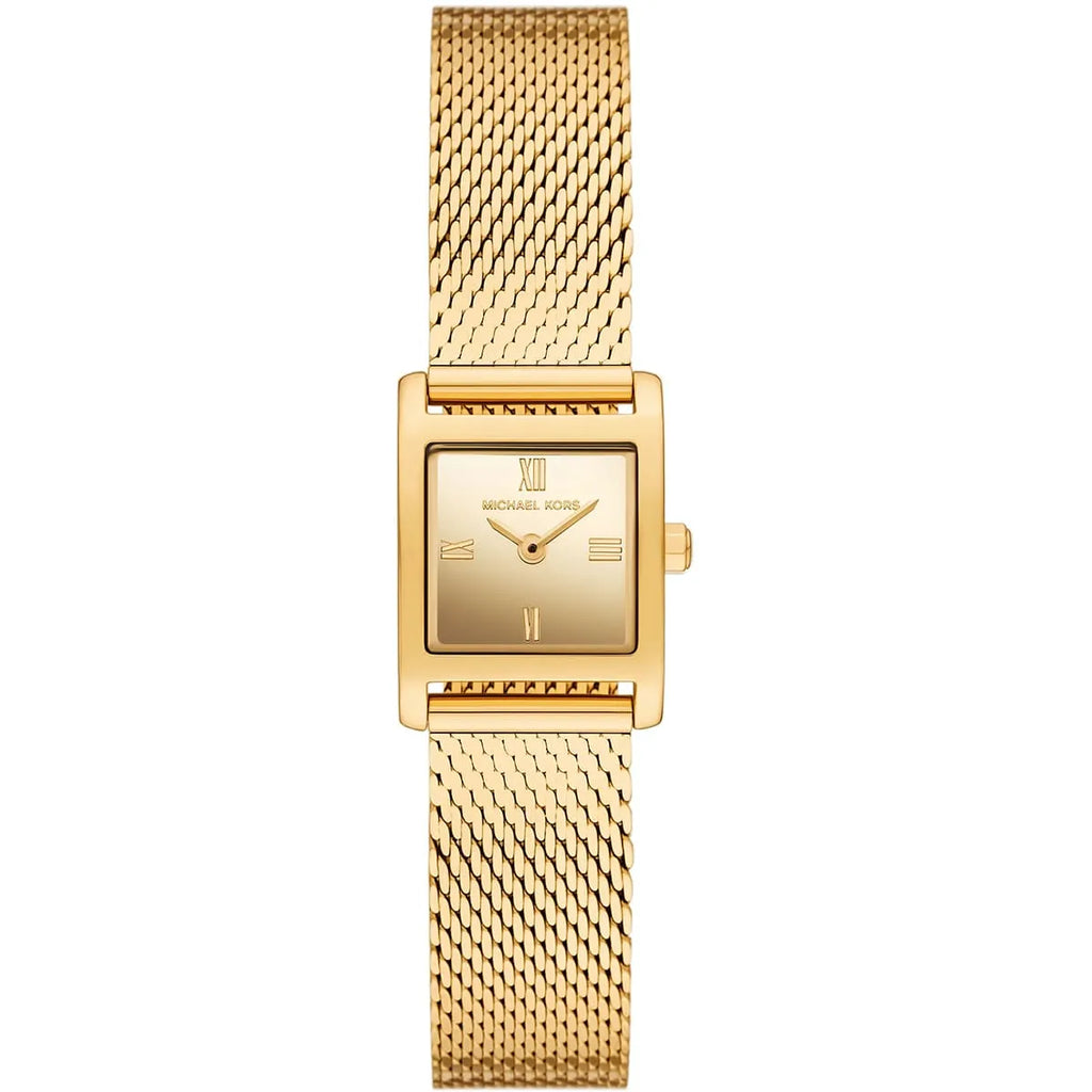 Michael Kors Emery MK4959 24mm Women's Quartz Watch – Sunray Gold with Gold Stainless Steel Mesh Bracelet