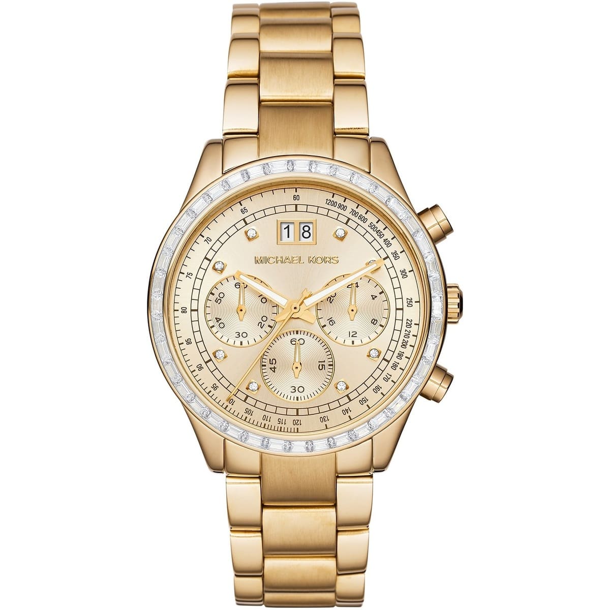 Michael Kors Brinkley MK6187 42mm Women's Chronograph Watch – Gold with Gold Stainless Steel Bracelet