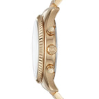 Michael Kors Lexington MK6473 38mm Women's Chronograph Watch – Sunray Rose Gold with Two-Tone Stainless Steel Bracelet