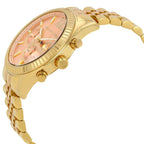 Michael Kors Lexington MK6473 38mm Women's Chronograph Watch – Sunray Rose Gold with Two-Tone Stainless Steel Bracelet