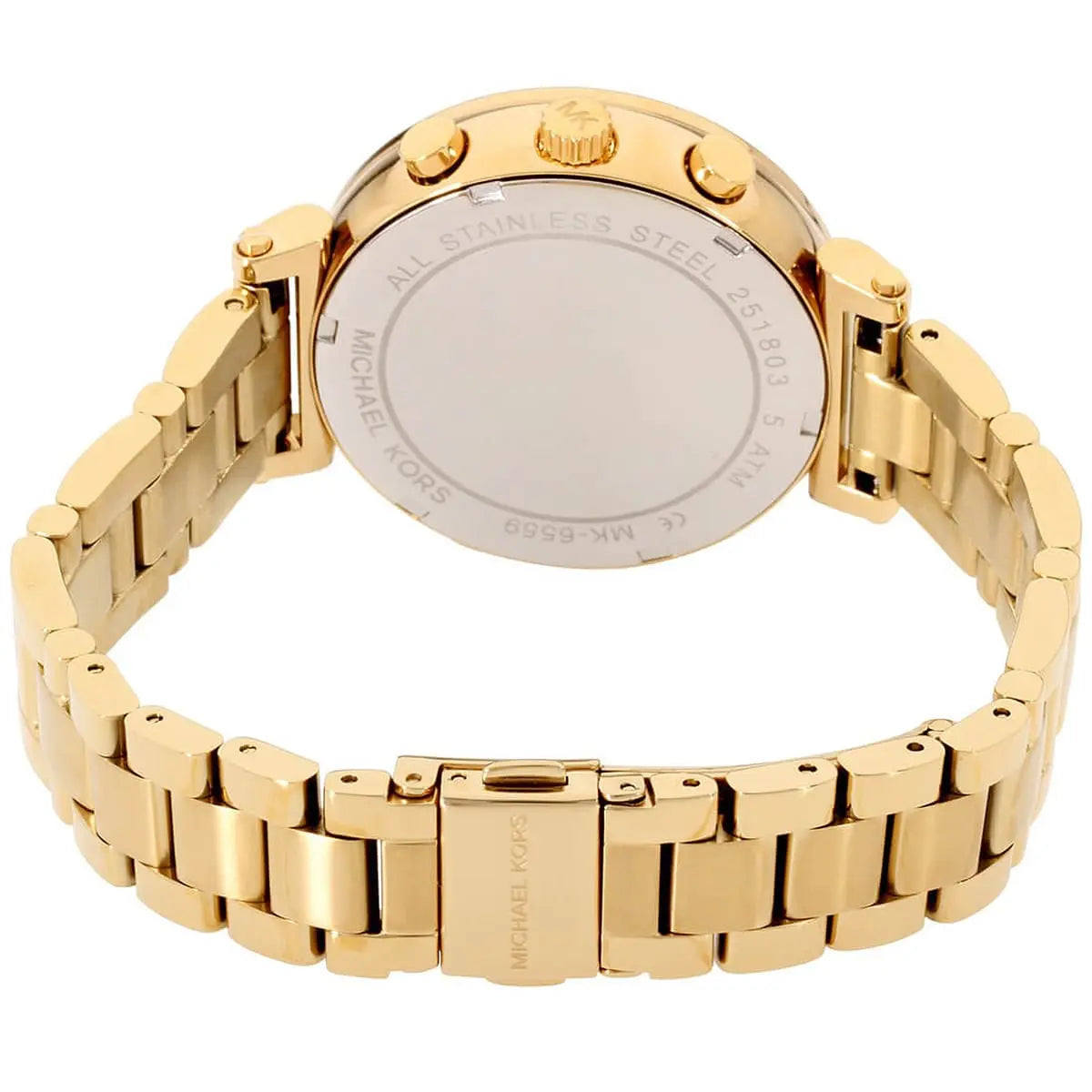 Michael Kors Sofie MK6559 38mm Women's Chronograph Watch – Gold with Gold Stainless Steel Bracelet