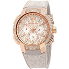 Michael Kors Sidney MK6949 38mm Women's Chronograph Watch – Pavé Rose Gold with Rose Gold Rubber Strap