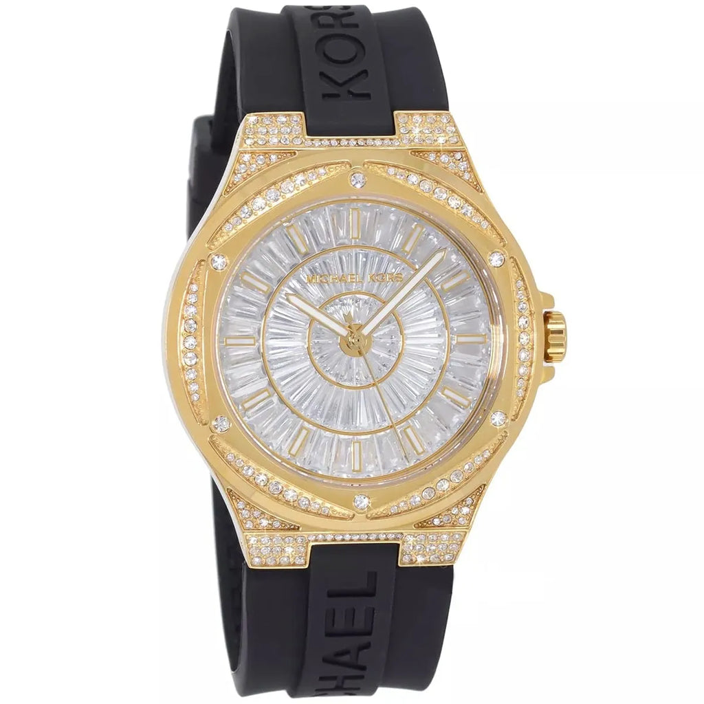Michael Kors Camille MK7247 43mm Women's Quartz Watch – Gold with Gold Silicone Strap