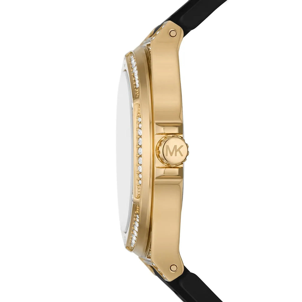 Michael Kors Camille MK7247 43mm Women's Quartz Watch – Gold with Gold Silicone Strap