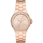 Michael Kors Lennox MK7405 37mm Women's Quartz Watch – Rose Gold with Rose Gold Chain-Link Bracelet