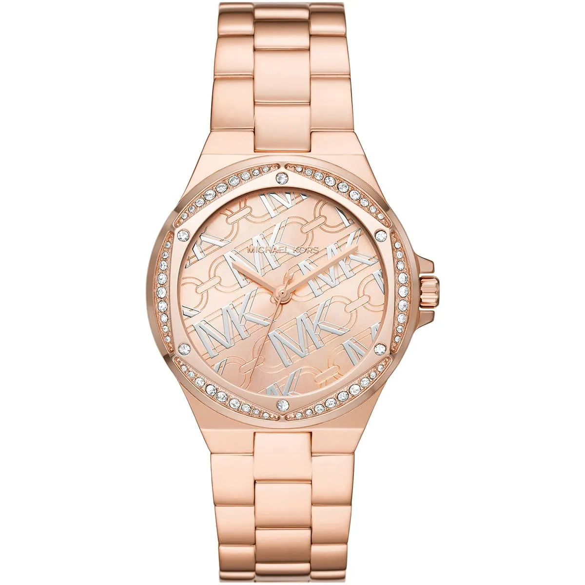 Michael Kors Lennox MK7405 37mm Women's Quartz Watch – Rose Gold with Rose Gold Chain-Link Bracelet