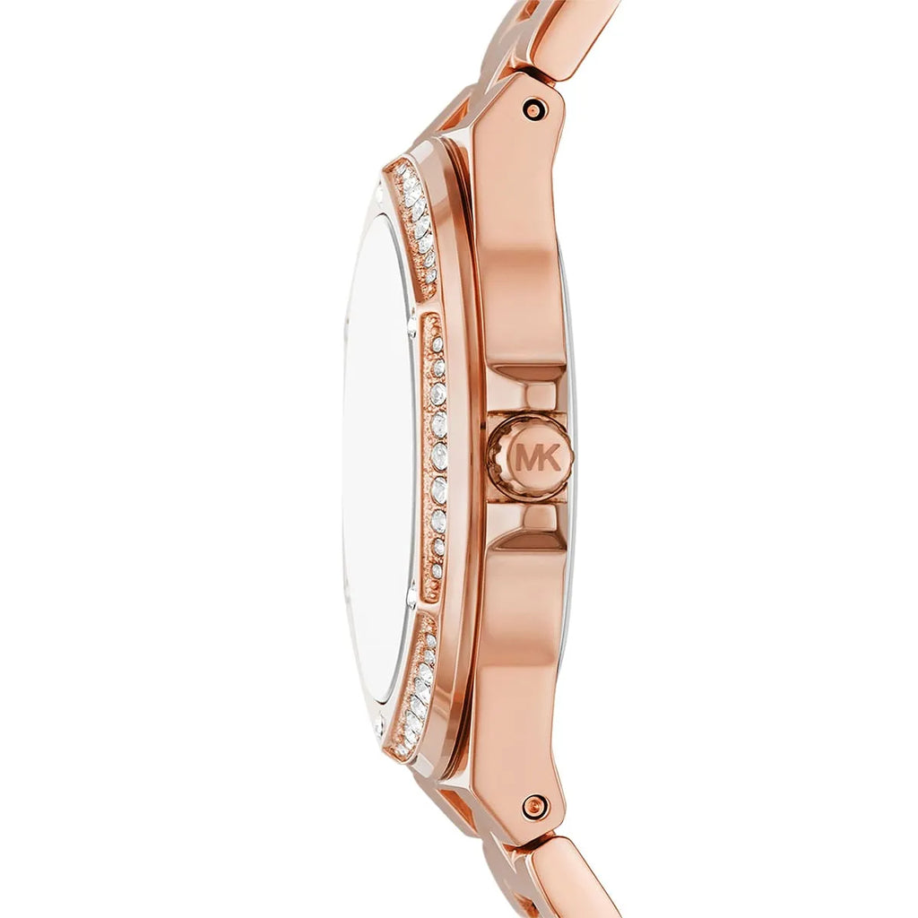 Michael Kors Lennox MK7405 37mm Women's Quartz Watch – Rose Gold with Rose Gold Chain-Link Bracelet