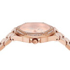 Michael Kors Lennox MK7405 37mm Women's Quartz Watch – Rose Gold with Rose Gold Chain-Link Bracelet