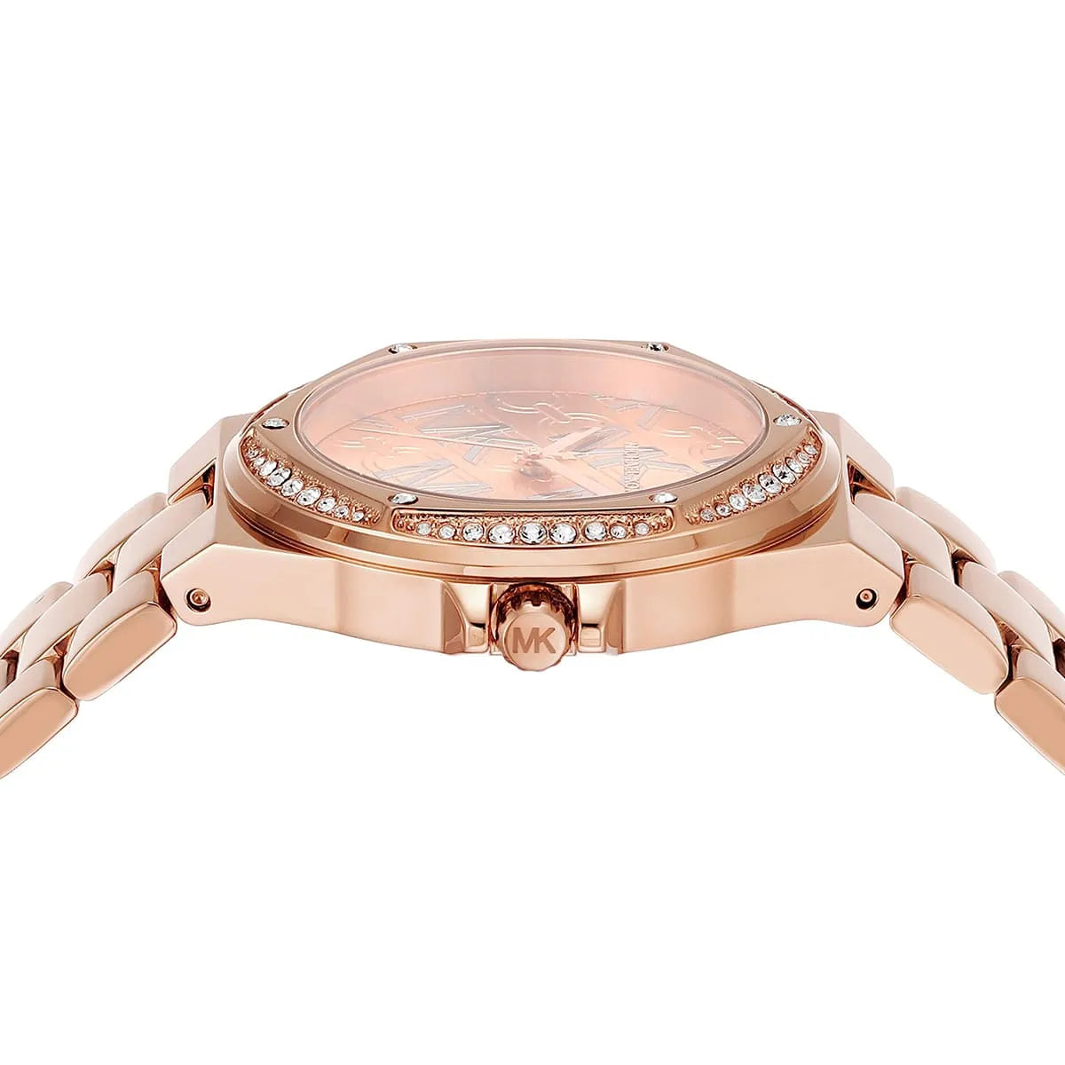 Michael Kors Lennox MK7405 37mm Women's Quartz Watch – Rose Gold with Rose Gold Chain-Link Bracelet