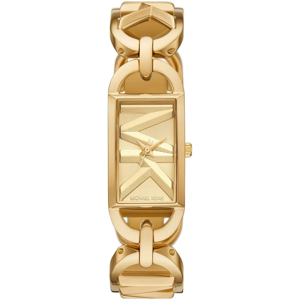 Michael Kors Signature MK7406 30mm Women's Quartz Watch – Gold with Silver Stainless Steel Bracelet