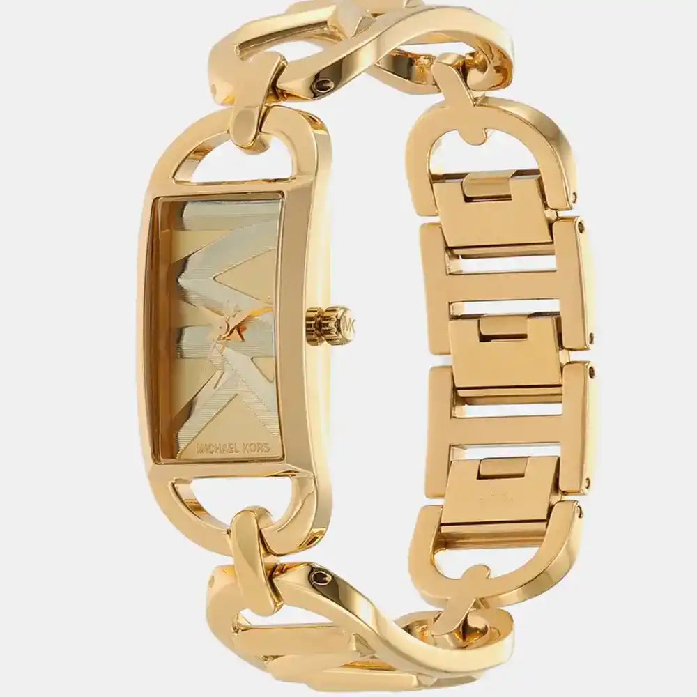 Michael Kors Signature MK7406 30mm Women's Quartz Watch – Gold with Silver Stainless Steel Bracelet