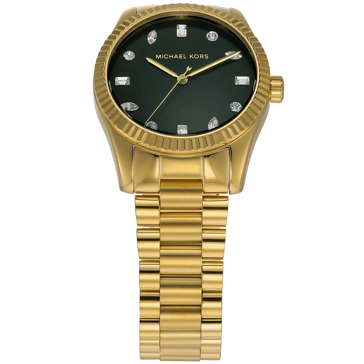 Michael Kors Lexington MK7449 38mm Women's Quartz Watch – Sunray Green with Gold Stainless Steel Bracelet
