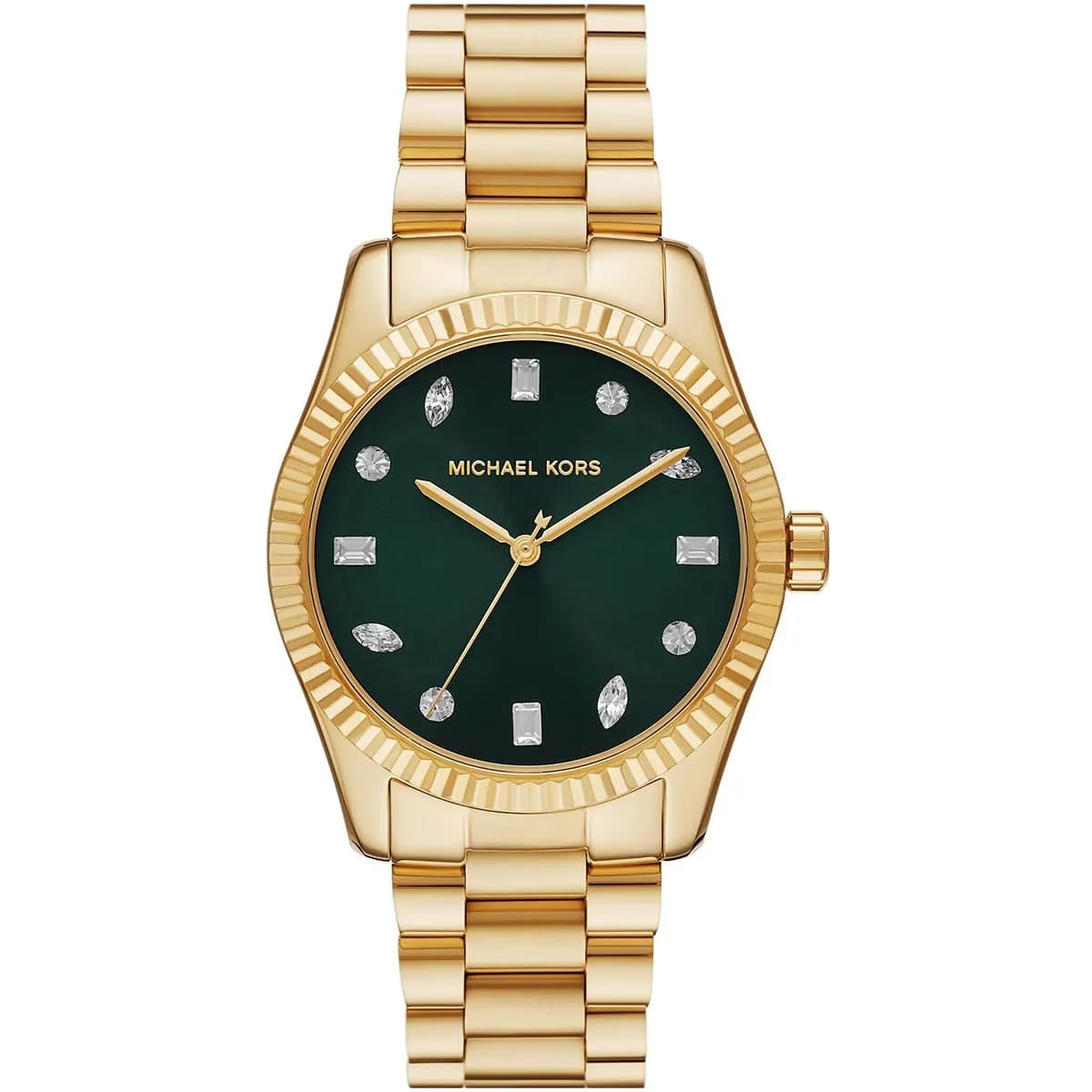 Michael Kors Lexington MK7449 38mm Women's Quartz Watch – Sunray Green with Gold Stainless Steel Bracelet