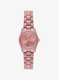 Michael Kors Petite Lexington MK7518LE Women's Quartz Watch – Sunray Signature with Silver Stainless Steel Bracelet