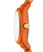 Michael Kors Petite Lexington MK7538LE Women's Quartz Watch – Sunray Orange with Orange Stainless Steel Bracelet