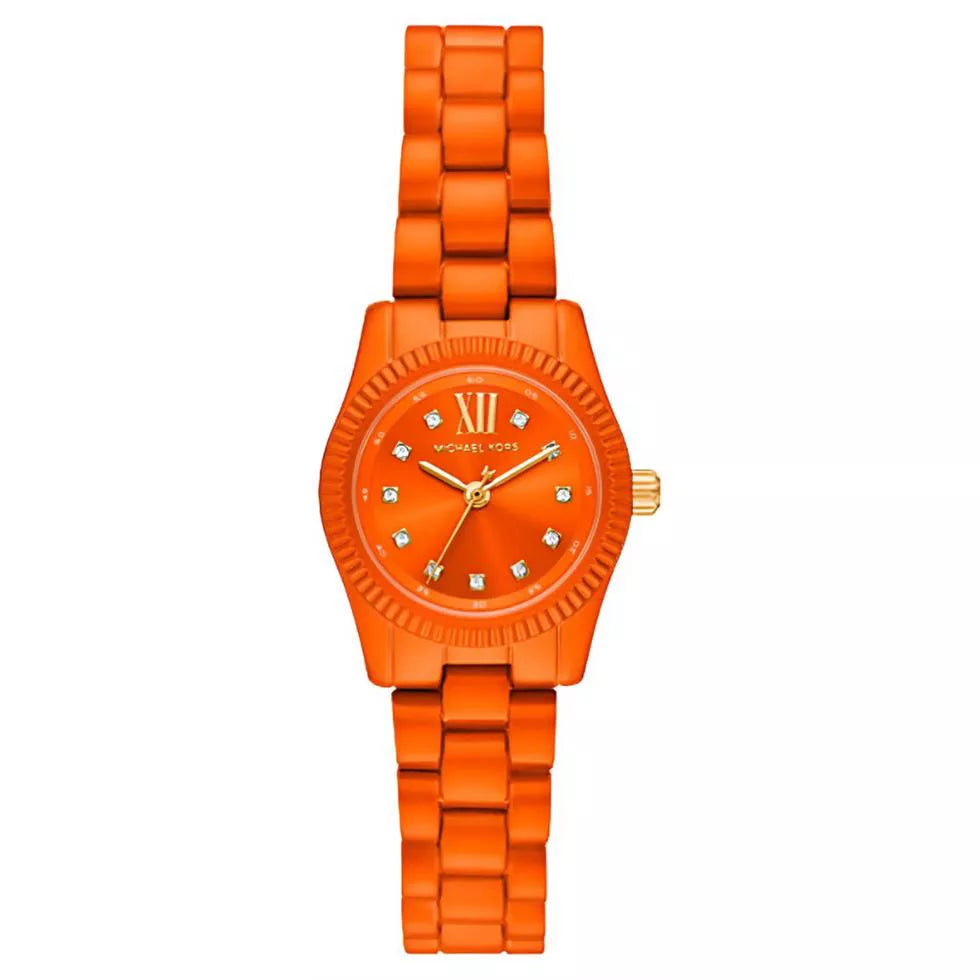 Michael Kors Petite Lexington MK7538LE Women's Quartz Watch – Sunray Orange with Orange Stainless Steel Bracelet