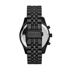 Michael Kors Lexington MK8467 44mm Men's Chronograph Watch – Black Sunray & Black Stainless Steel Bracelet