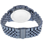Michael Kors Lexington MK8480 45mm Men's Chronograph Watch – Blue & Silver-Tone Stainless Steel Bracelet