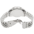 Michael Kors Lexington MK8602 44mm Men's Chronograph Watch – Black Sunray & Silver Stainless Steel Bracelet
