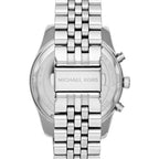 Michael Kors Lexington MK8689 44mm Men's Chronograph Watch – Navy Blue Sunray & Silver Stainless Steel Bracelet